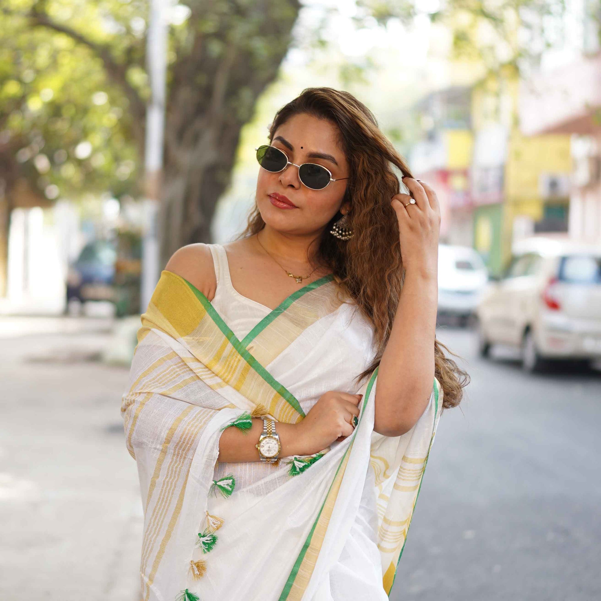 AAHELI white/green